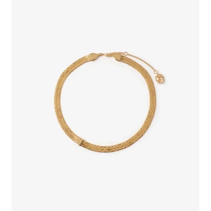 Engraved Check Necklace
