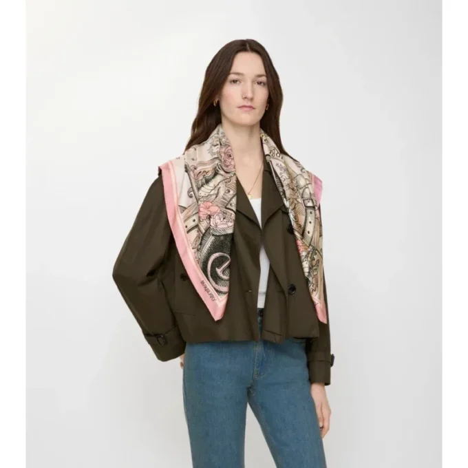 Etched Knight Silk Scarf