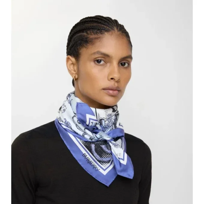 Etched Knight Silk Scarf