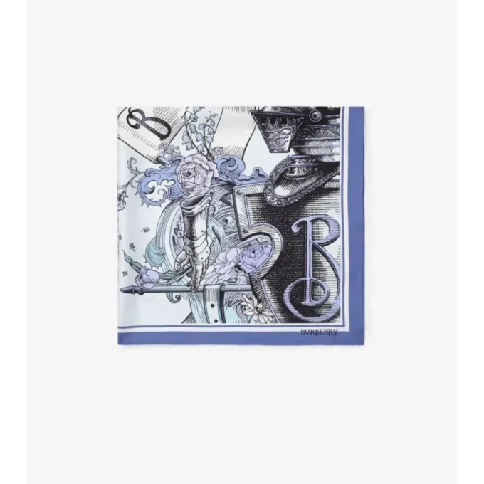 Etched Knight Silk Scarf