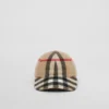 Exaggerated Check Wool Baseball Cap