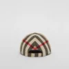 Exaggerated Check Wool Baseball Cap