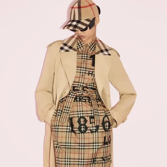 Exaggerated Check Wool Baseball Cap