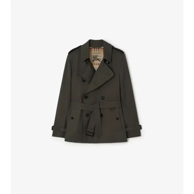 Extra-Short Tropical Gabardine Kensington Trench Coat