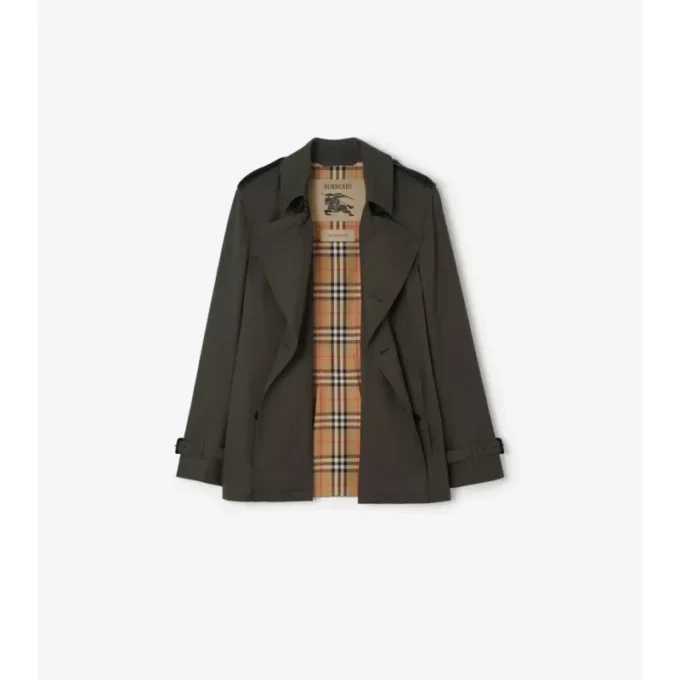 Extra-Short Tropical Gabardine Kensington Trench Coat
