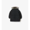 Faux Fur Trim Nylon Puffer Coat