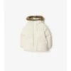 Faux Fur Trim Nylon Puffer Coat