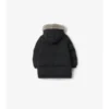 Faux Fur Trim Nylon Puffer Coat