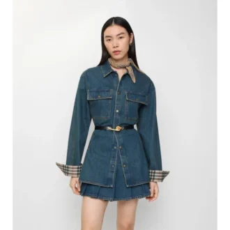 Fit-And-Flare Denim Shirt