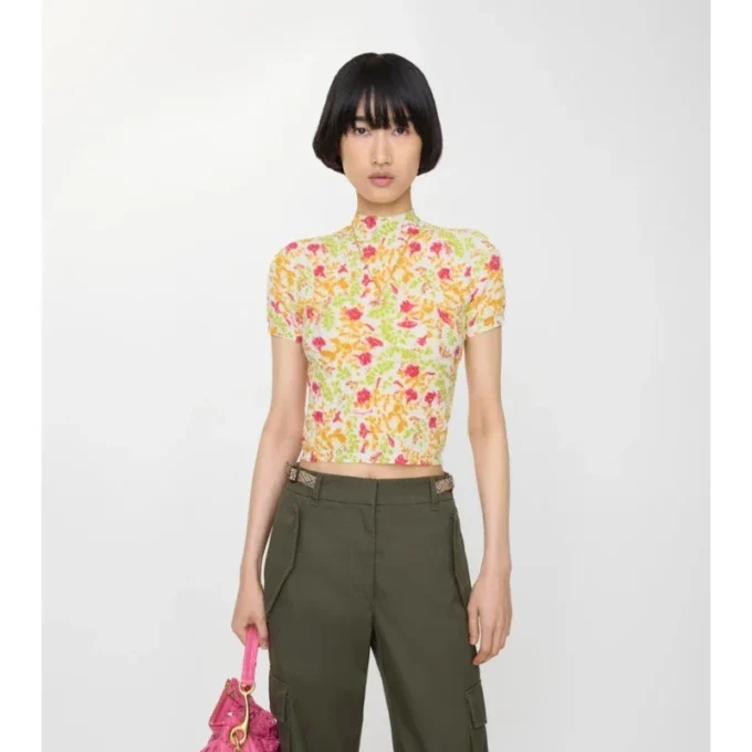 Floral Cotton Blend Top