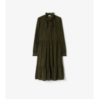 Foliage Silk Dress