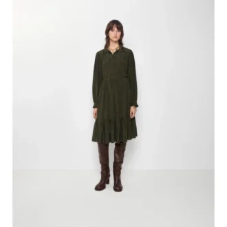 Foliage Silk Dress