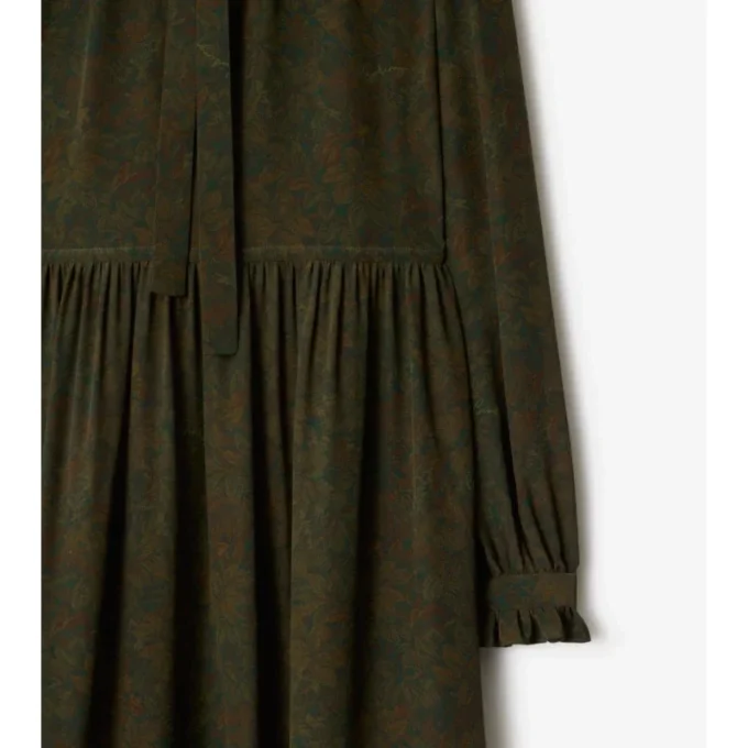 Foliage Silk Dress