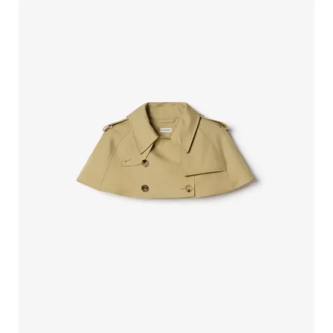 Gabardine Trench Capelet