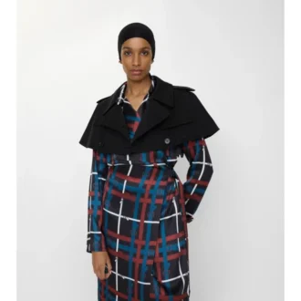 Gabardine Trench Capelet