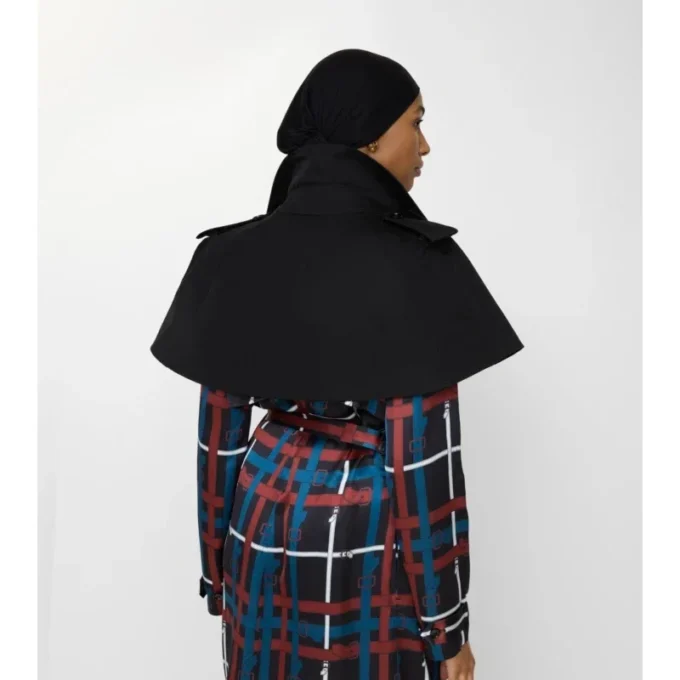 Gabardine Trench Capelet