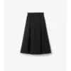 Gabardine Trench Midi Skirt