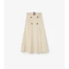Gabardine Trench Midi Skirt