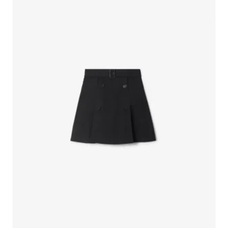 Gabardine Trench Mini Skirt