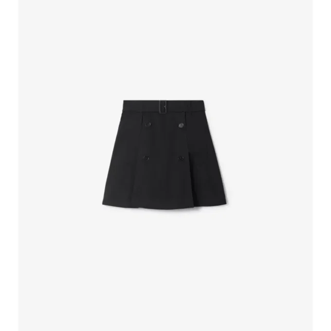 Gabardine Trench Mini Skirt