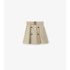 Gabardine Trench Mini Skirt