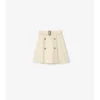 Gabardine Trench Mini Skirt