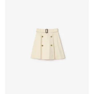 Gabardine Trench Mini Skirt