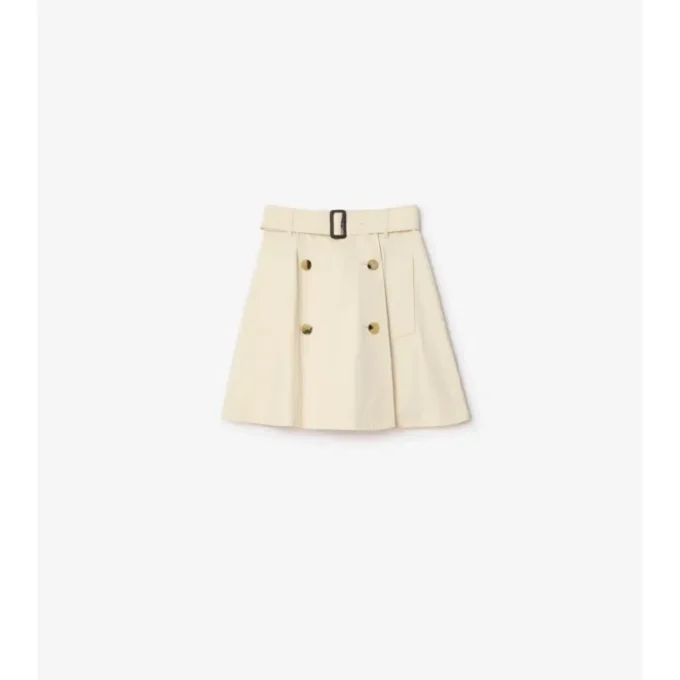 Gabardine Trench Mini Skirt