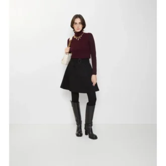 Gabardine Trench Mini Skirt