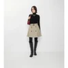 Gabardine Trench Mini Skirt