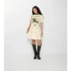 Gabardine Trench Mini Skirt