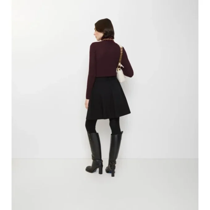 Gabardine Trench Mini Skirt