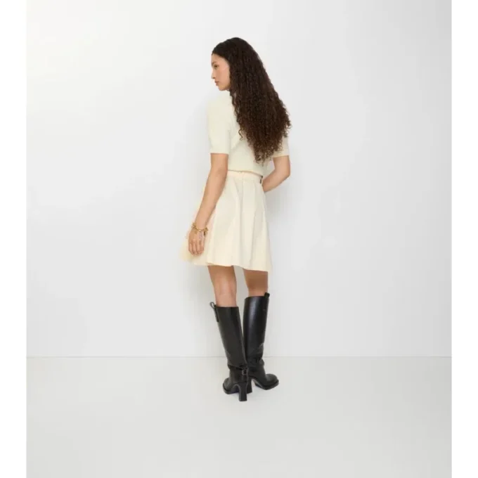 Gabardine Trench Mini Skirt