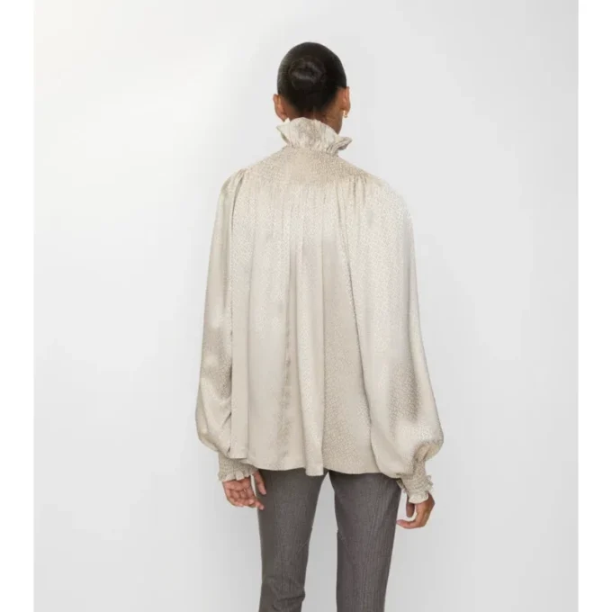 Geometric Silk Blouse