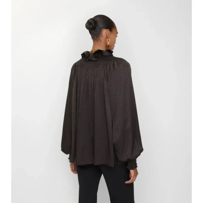 Geometric Silk Blouse