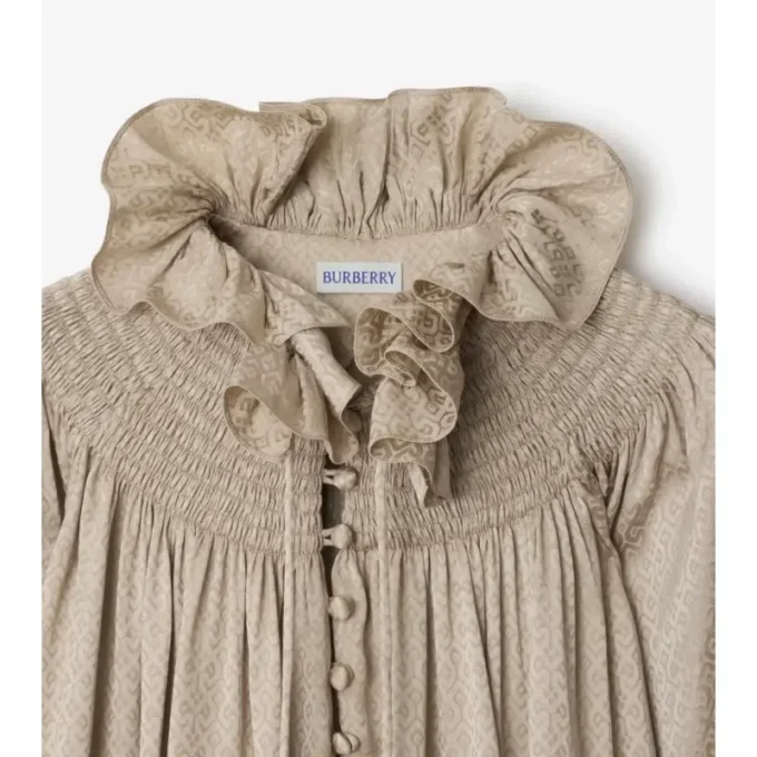 Geometric Silk Blouse