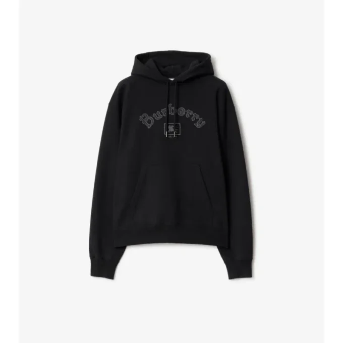 Gothic Logo Cotton Hoodie