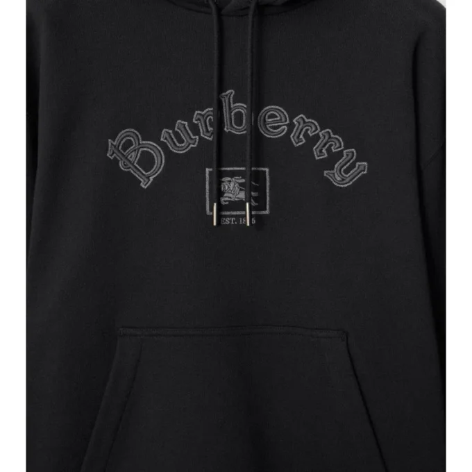 Gothic Logo Cotton Hoodie
