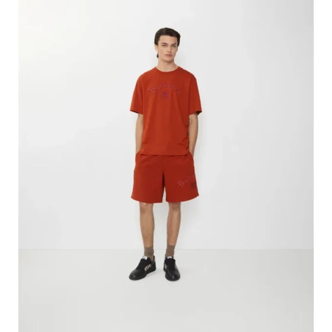Gothic Logo Cotton Shorts