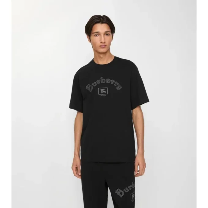 Gothic Logo Cotton T-Shirt