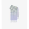 Gradient Check Cashmere Scarf