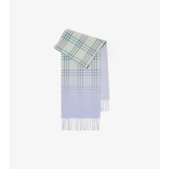 Gradient Check Cashmere Scarf