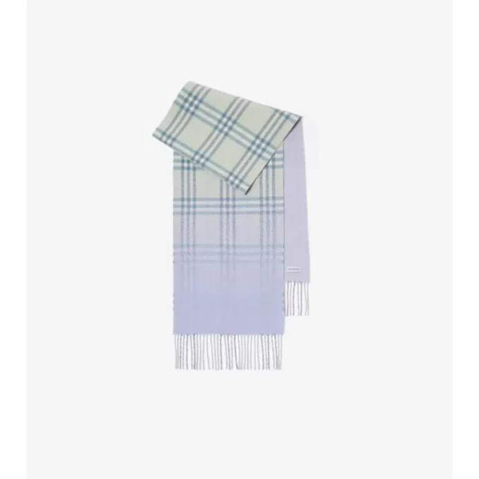 Gradient Check Cashmere Scarf