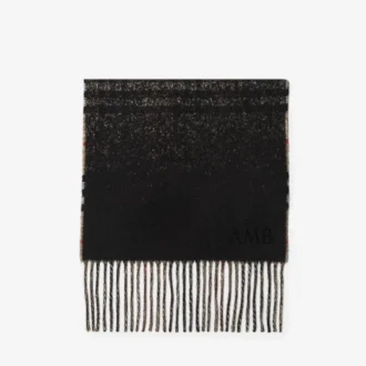 Gradient Check Cashmere Scarf