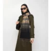 Gradient Check Cashmere Scarf