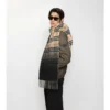 Gradient Check Cashmere Scarf