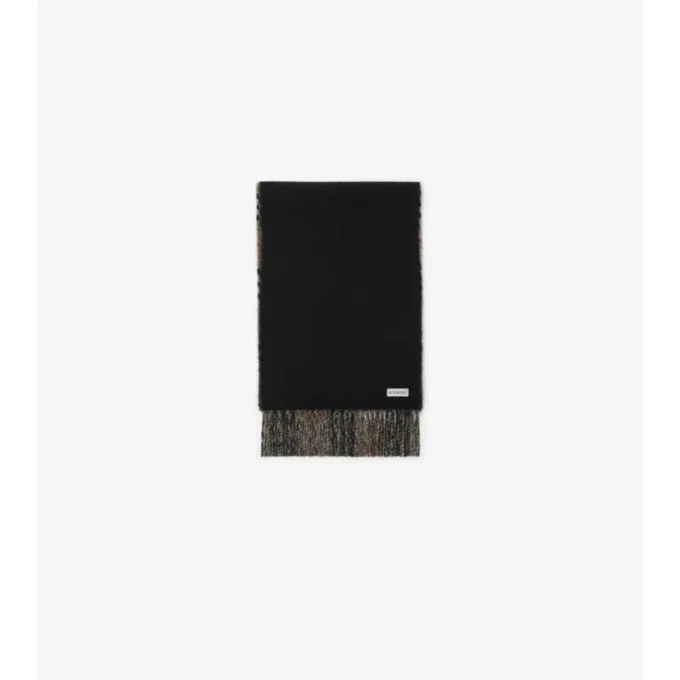 Gradient Check Cashmere Scarf