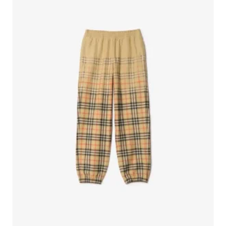 Gradient Check Cotton Jogging Pants