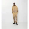 Gradient Check Cotton Jogging Pants