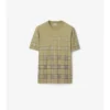 Gradient Check Cotton T-Shirt